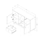 South Shore Bellami Rubbed Black Buffet w/Wine Storage - image 8