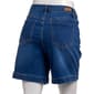 Womens Bleu Denim One Button Side Slit Denim Shorts - image 2