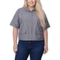 Plus Size NY Collection Short Sleeve Bf Linen Jacket - image 1