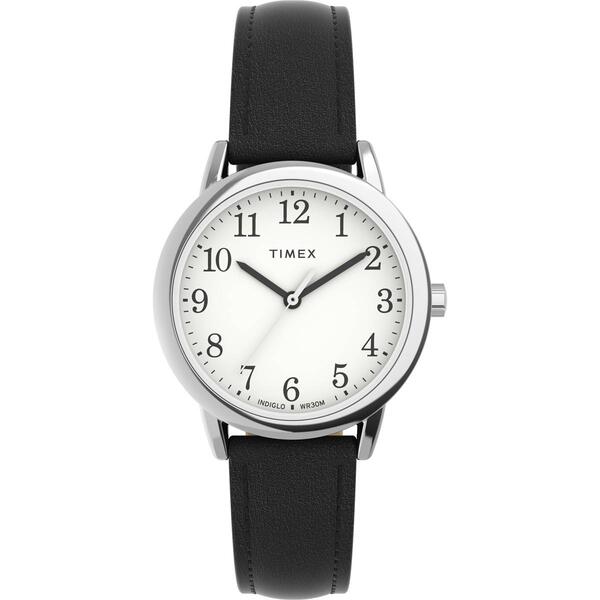 Womens Timex&#40;R&#41; White Dial & Silver-Tone Case Watch - TW2V69100JT - image 
