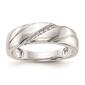 Mens Pure Fire 14kt. White Gold Lab Grown Diamond Wedding Band - image 1