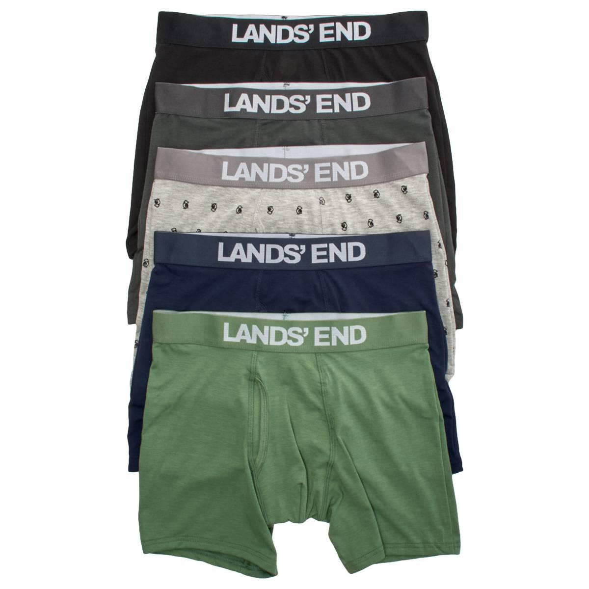 Mens LANDS END(R) 4pk. Boxer Briefs - Grey
