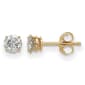 True Light(tm) 4.0mm Round Moissanite Basket Post Earrings - image 1