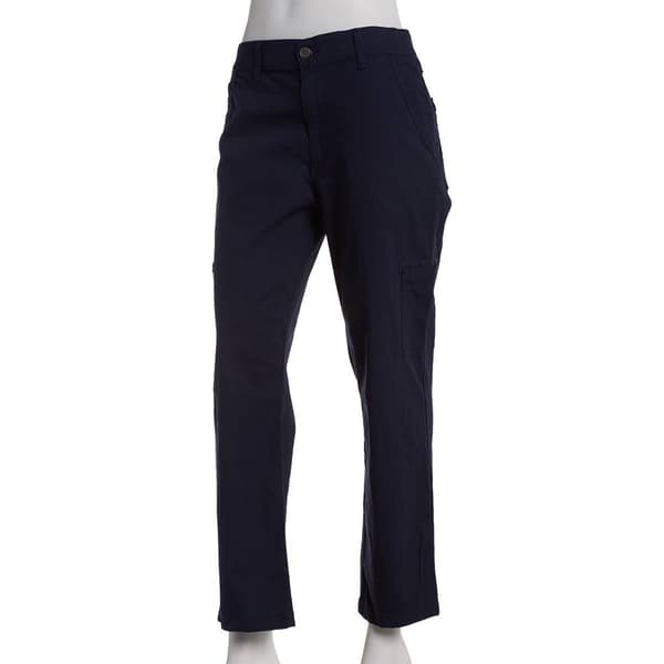 Womens Gloria Vanderbilt Solid Cargo Ankle Pant Elastic Waist