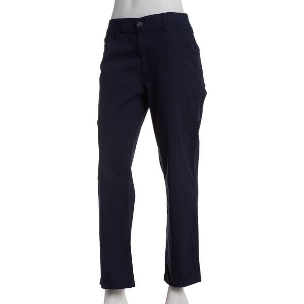 Womens Gloria Vanderbilt Solid Cargo Ankle Pant Elastic Waist - image 
