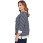Plus Size Ruby Rd. Jetsetter Stripe Drawstring Sweater - image 4