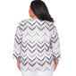 Plus Size Alfred Dunner Classics 3/4 Sleeve Chevron Shimmer Tee - image 2