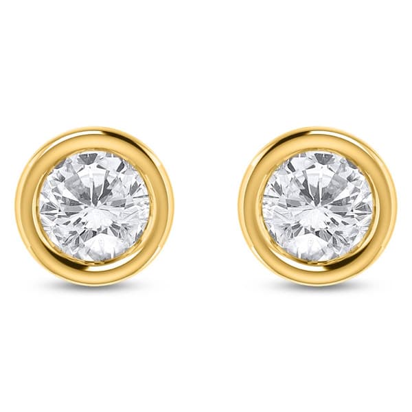 Nova Star&#174; Yellow Gold 1/2ctw. Lab Grown Diamond Stud Earrings