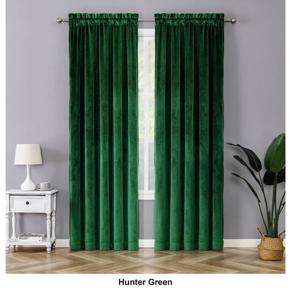 Egyptian Velvet Solid Rod Pocket Panel Curtain
