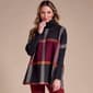 Womens Joseph A. Long Sleeve New York Wine Poncho Sweater - image 1