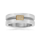 Mens Lynx Stainless Steel Concave Ring with Cubic Zirconia - image 7