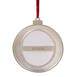 Northlight Seasonal Silver Frame Christmas Disc Ornament