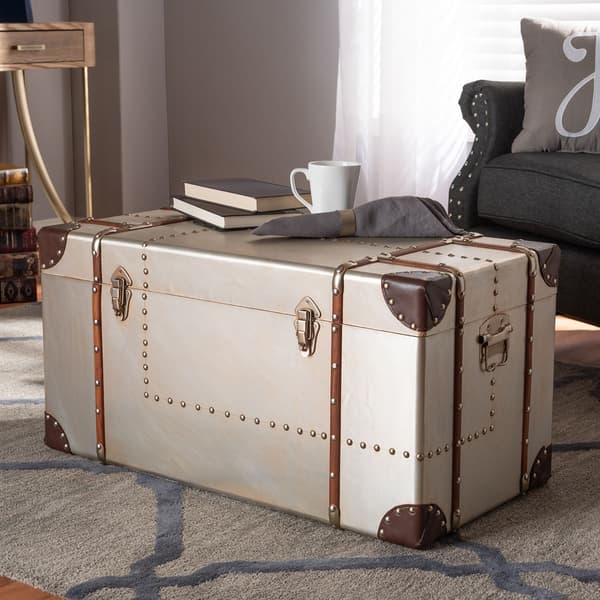 Baxton Studio Bechet Collection French Storage Trunk - image 