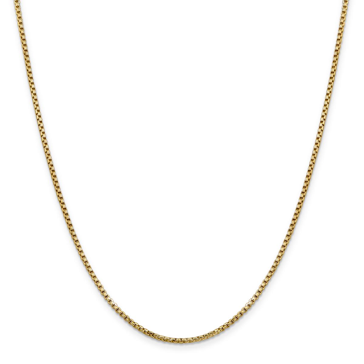 Gold Classics™ 1.75mm. Semi-Solid Round Box Chain Bracelet