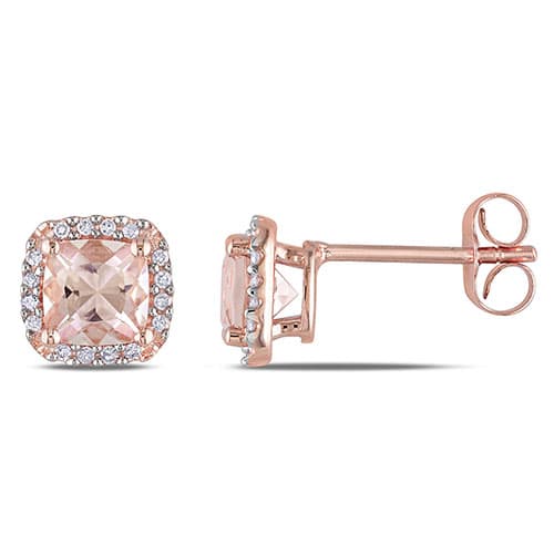 Gemstone Classics(tm) Pink 1/10ctw. Diamond Stud Earrings - image 
