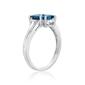 Sterling Silver London Blue Topaz Heart Ring - image 3