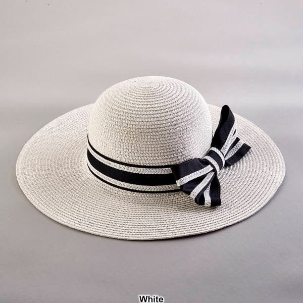 Womens Madd Hatter Floppy Hat With a Straw Bow