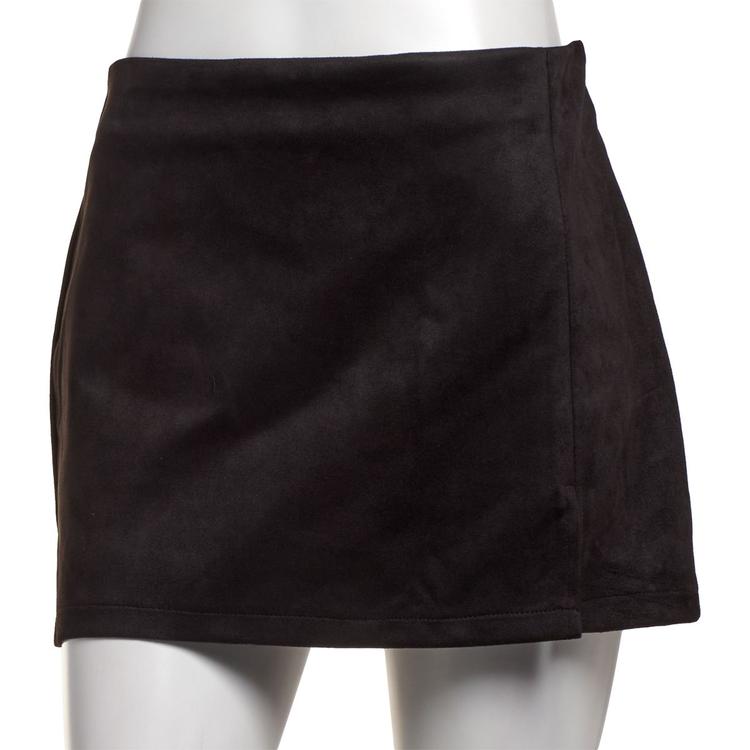Juniors Love Tree Stretch Suede Side Slit Mini Skirt
