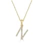 Diamond Classics(tm) 14kt. Gold Initial N Letter Necklace - image 1
