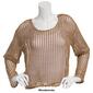 Juniors No Comment Shimmer Open Knit Sweater - image 5