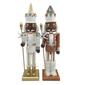Santa''s Workshop 15in. Silver & Gold Nutcracker - Set of 2 - image 1
