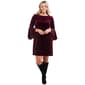 Womens MSK Bell Sleeve Velvet Dress - image 1