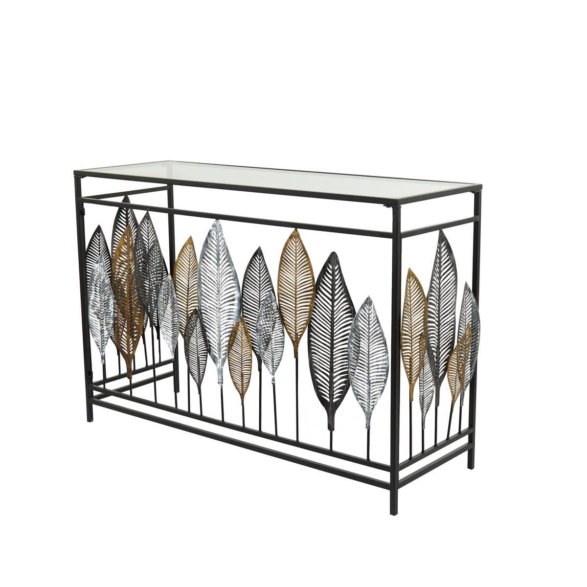 9th & Pike® Black Metal Contemporary Console Table