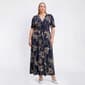 Plus Size Cocomo Short Sleeve Floral Surplus Maxi Dress - image 1