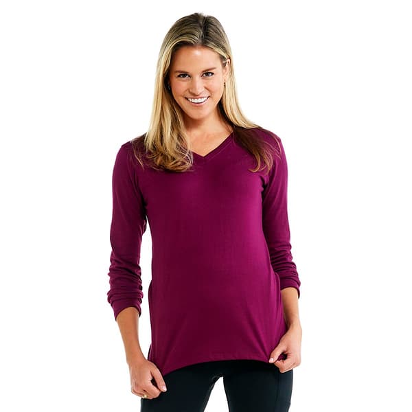 Womens Starting Point Super Soft V-Neck Long Sleeve Tee