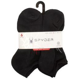 Mens Spyder 6pk. Mesh Low Cut Socks - Black