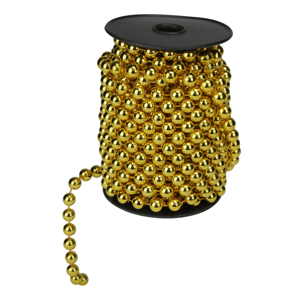 Northlight 33ft. Gold Shiny Round Beaded Christmas Garland