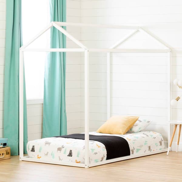 South Shore Sweedi Twin White House Bed Frame