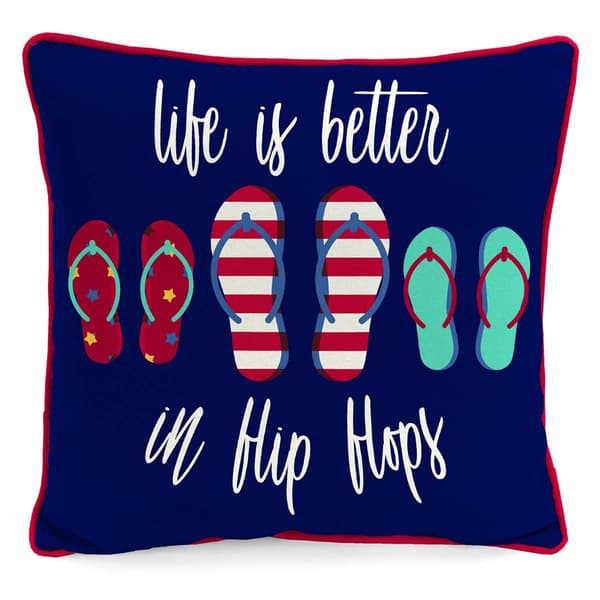 Jordan Manufacturing Flip Flops Outdoor Throw Pillow - image 