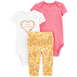 Baby Girl &#40;NB-24M&#41; Carter's&#40;R&#41; 3pc. Floral Little Character Set