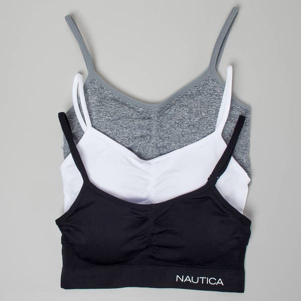 Womens Nautica 3pk. Super Soft Bralette w/ Print Logo NT4902-3PKD - image 