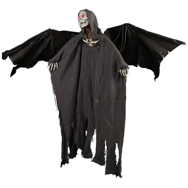 Northlight Seasonal 50in. Lighted & Animated Winged Grim Reaper