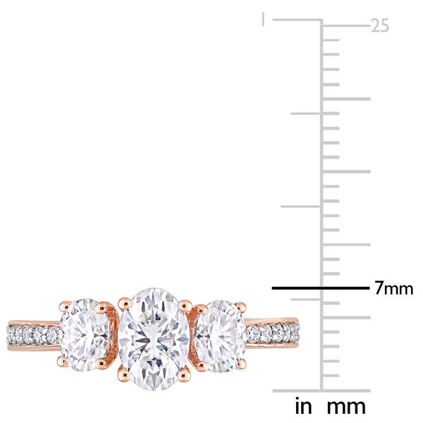 Diamond Classics&#8482; 10kt. Rose Gold Oval Moissanite Ring