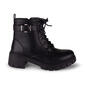 Womens Wanted Supercross Lace Up Chunk Heel Ankle Boots - image 3