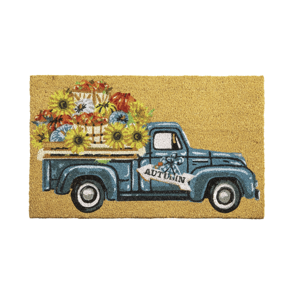 VCNY Home Sunflower Truck Outdoor Coir Doormat - image 