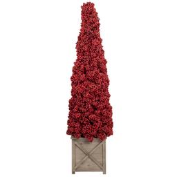 Northlight Seasonal 50in. Berry Cone Potted Christmas Topiary