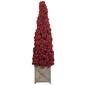 Northlight Seasonal 50in. Berry Cone Potted Christmas Topiary - image 1
