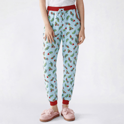 Juniors Pillow Talk Long Sleeve Christmas Pickles Pajama Set