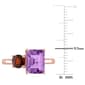 Gemstones Classics™ Rose Gold Plated Amethyst & Garnet Ring - image 5