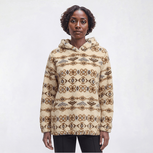 Petite Mountain Ridge Long Sleeve Sherpa Ikat Pullover Hoodie - image 