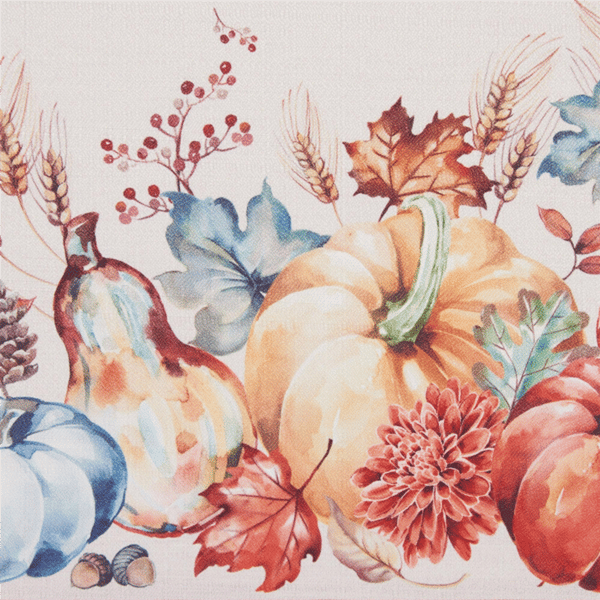 Threadmade Botanical Harvest Pumpkin Engineered Table Runner