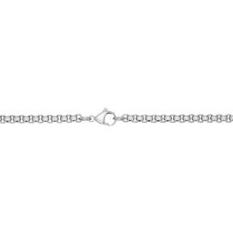 Mens Lynx Stainless Steel Square Rolo Chain Necklace
