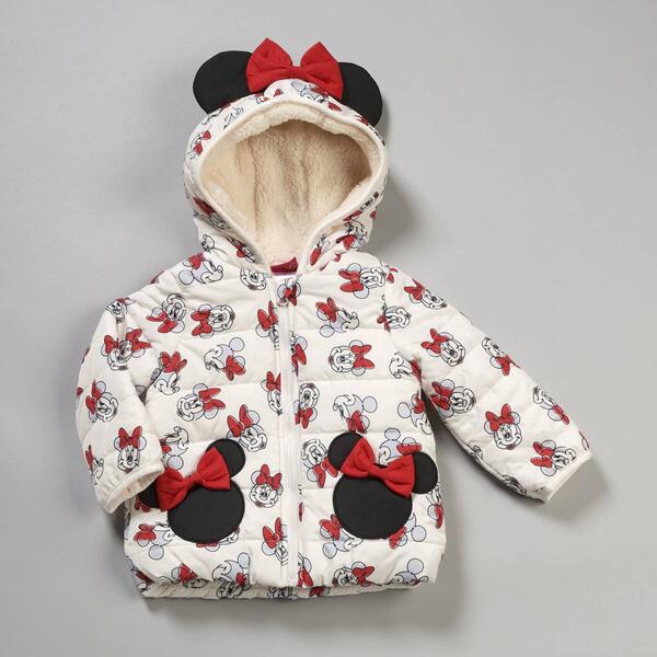 Toddler Girl Disney&#40;R&#41; Minnie Mouse Art Puffer Jacket - image 