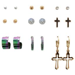 Ashley 9pr. Multi Style Earring Set