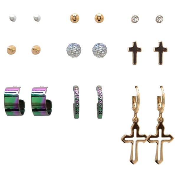 Ashley 9pr. Multi Style Earring Set - image 