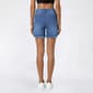 Juniors California Vintage 1 Button Fray Hem Denim Shorts - image 2